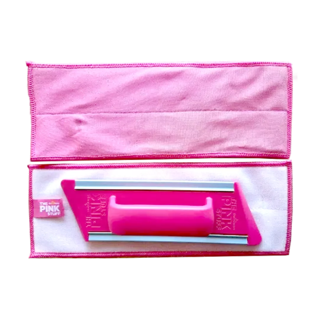 Набір для миття вікон The Pink Stuff Window Cleaning Kit (2 мікрофібри + тримач + рідина)