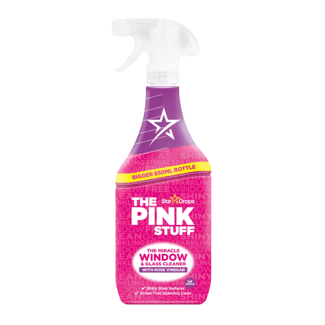 Набір для миття вікон The Pink Stuff Window Cleaning Kit (2 мікрофібри + тримач + рідина)