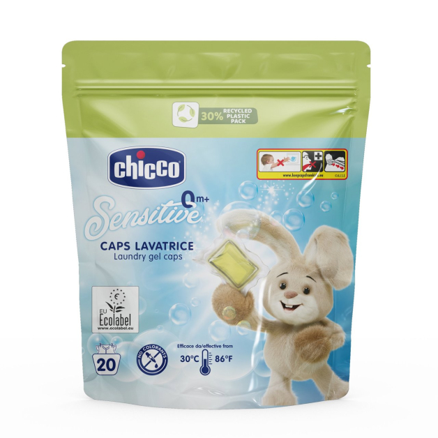 Капсули для прання дитячої білизни Chicco Sensetive, 20 шт