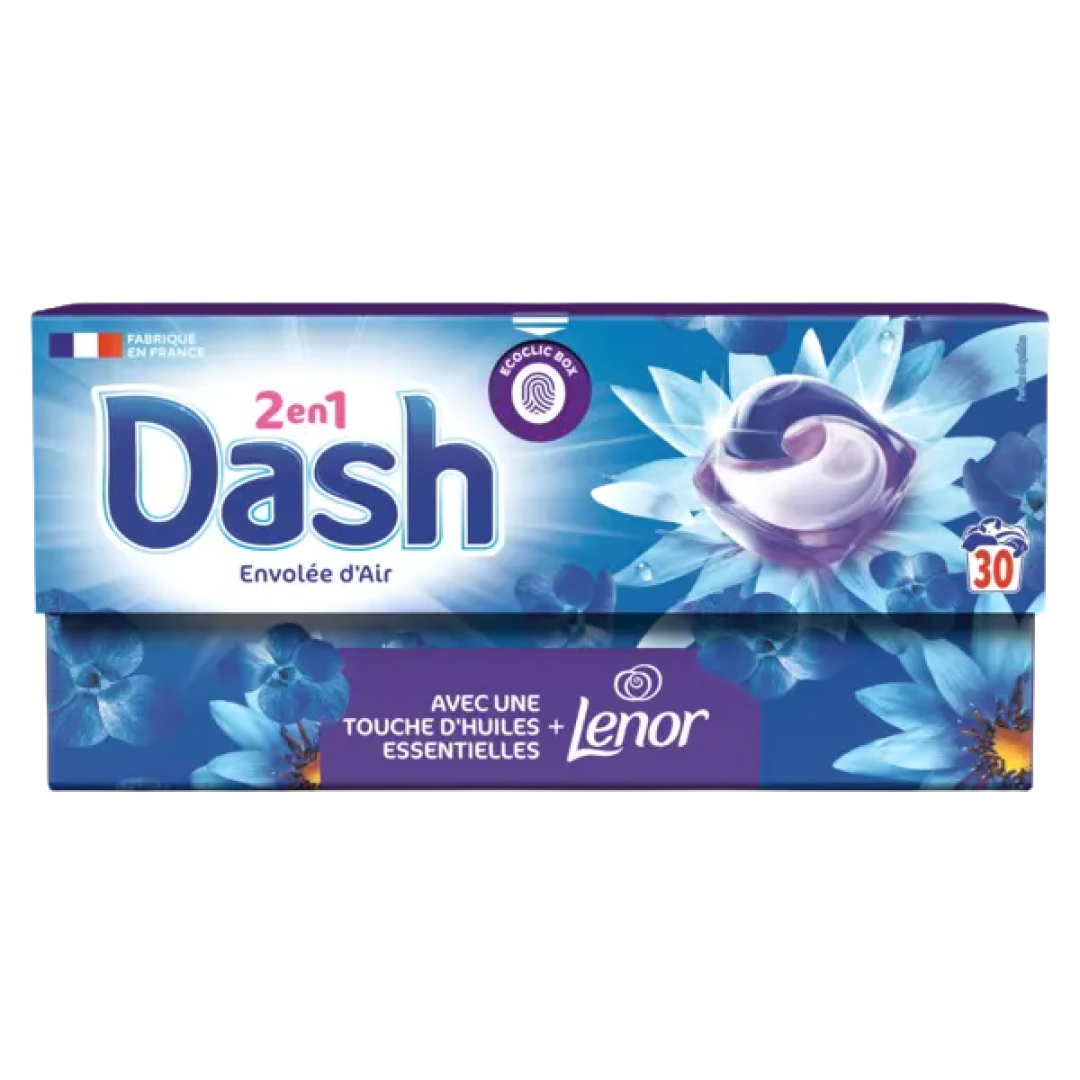 Капсули для прання Dash 2в1 плюс Lenor 30 шт