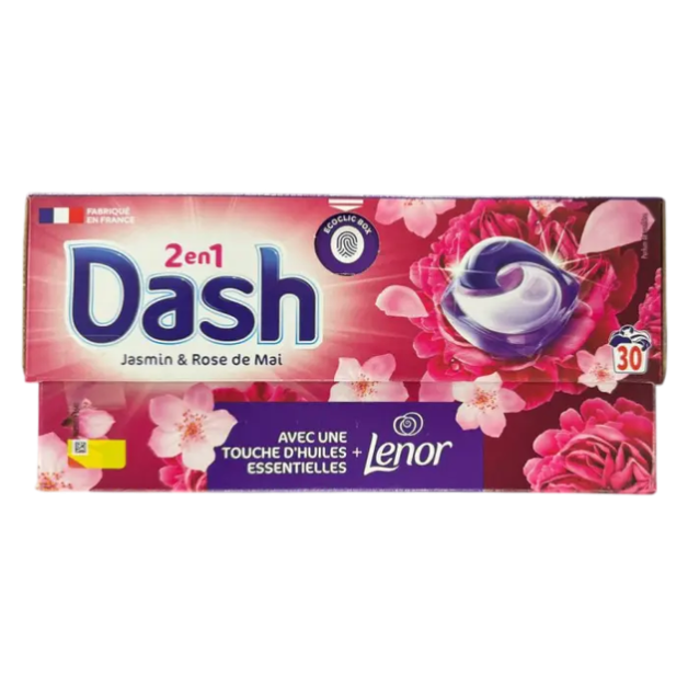 Капсули для прання Dash 2в1 жасмін та троянда 30 шт