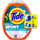 Капсули для прання збільшеного розміру Tide Power PODS Laundry Detergent Pacs with Febreze Sport, 45 шт