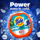 Капсули для прання збільшеного розміру Tide Power PODS Laundry Detergent Pacs with Febreze Sport, 45 шт