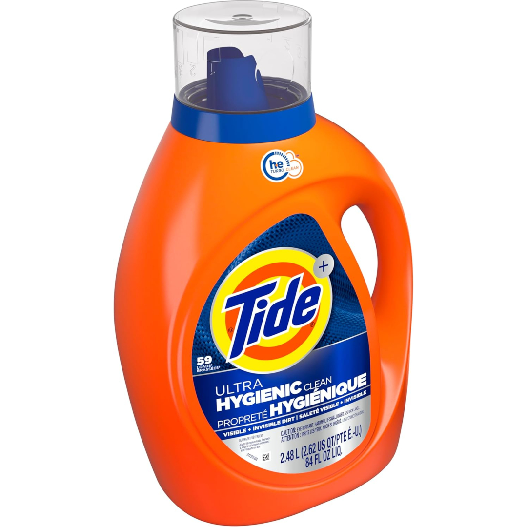 Гель для прання Tide Hygienic Clean Heavy 10X Duty Laundry Detergent Liquid Soap, HE Compatible (59 прань) 2,72 л