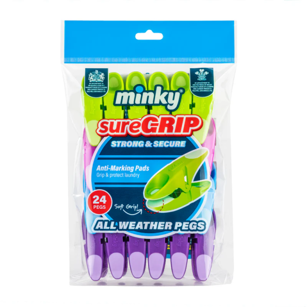 Прищіпки для білизни Minky sureGRIP® Pegs 24 шт