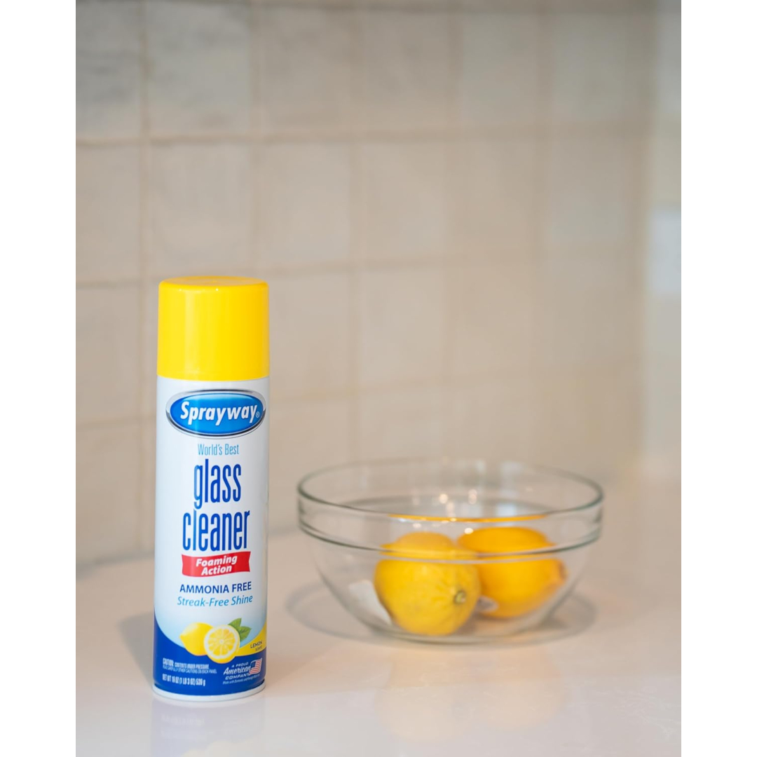 Піна для миття вікон та скляних поверхонь Sprayway Glass Cleaner Lemon Scent Foaming Aerosol Spray, 539 г