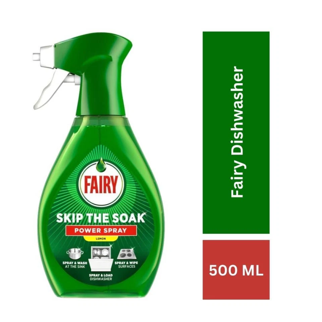 Спрей для миття посуду, плити та поверхонь від жиру Fairy Skip the Soak Dish Spray Lemon, 650 мл