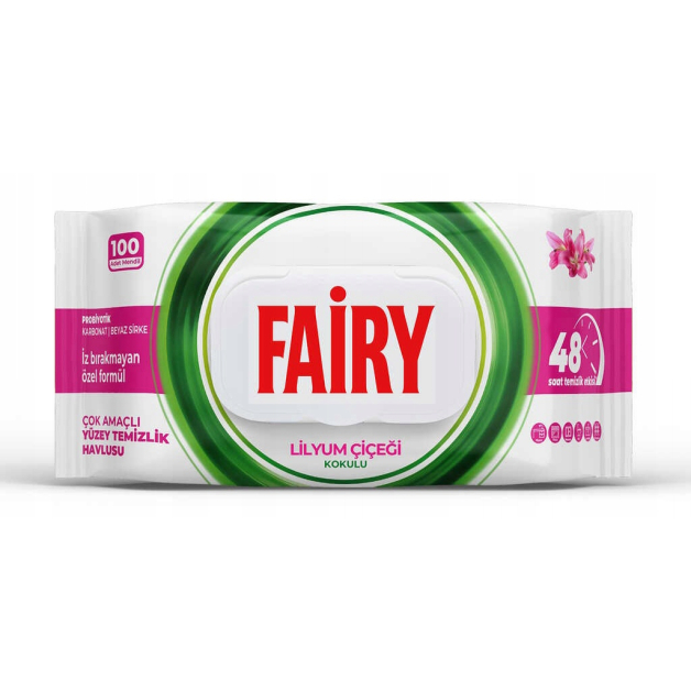Вологі серветки для прибирання Fairy Lilyum Ciciegi лілія, 100 шт