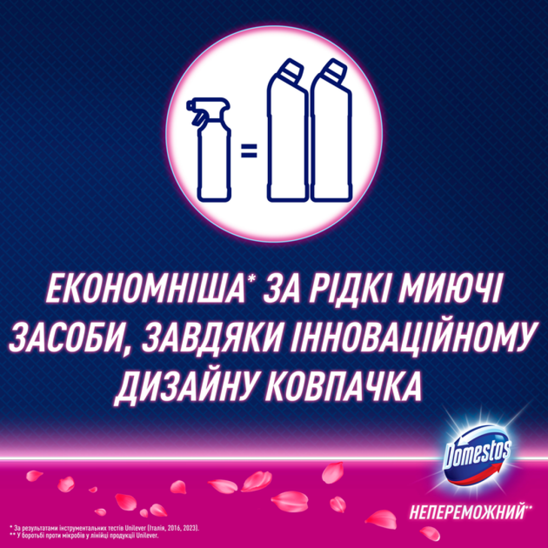 Спрей-піна для чищення унітазу та ванної Domestos Power Foam квіткова свіжість, 435 мл