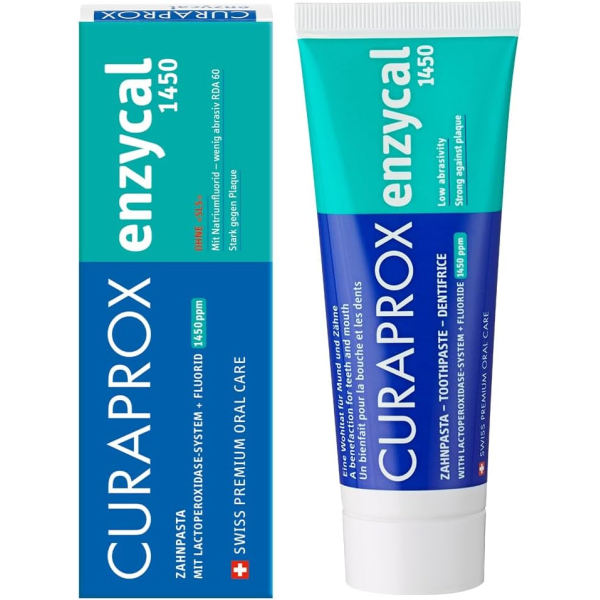 Зубна паста Curaprox Enzycal 1450 ферментна, 75 мл