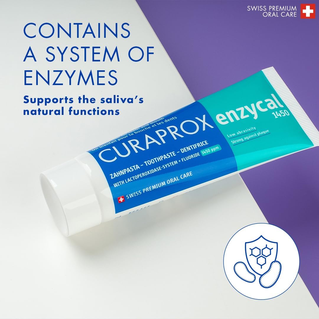 Зубна паста Curaprox Enzycal 1450 ферментна, 75 мл