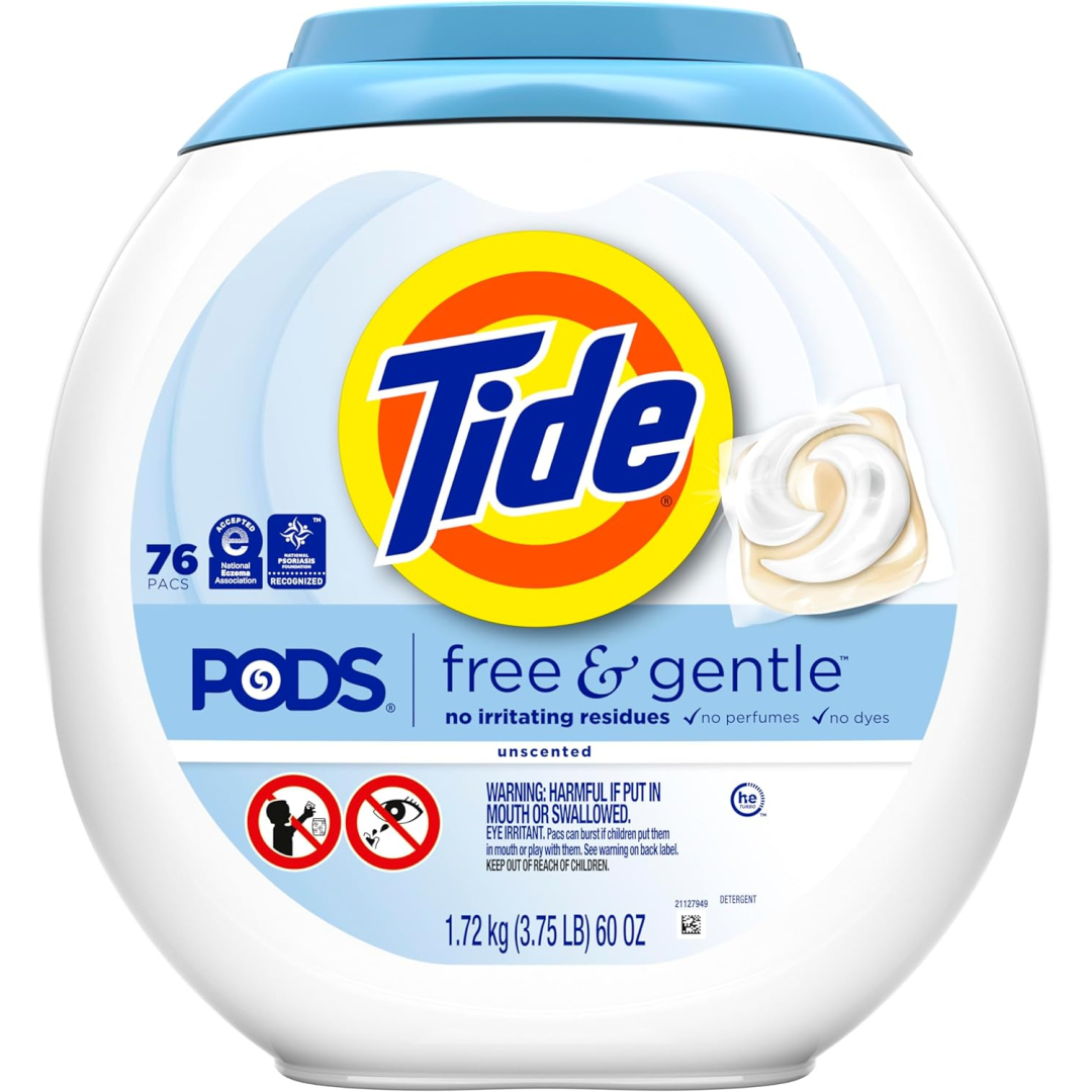 Капсули для прання без аромату Tide PODS No perfums Laundry Detergent,  76 шт