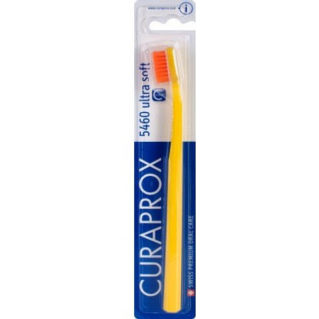 Зубна щітка Curaprox CS 5460 Ultra Soft Ультрам'яка Жовта з помаранчевим