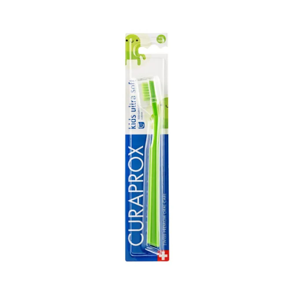 Зубна щітка дитяча Curaprox kids ultra soft ультра-м'яка 4-12 років зелена