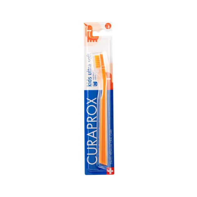 Зубна щітка дитяча Curaprox kids ultra soft ультра-м'яка 4-12 років жовта
