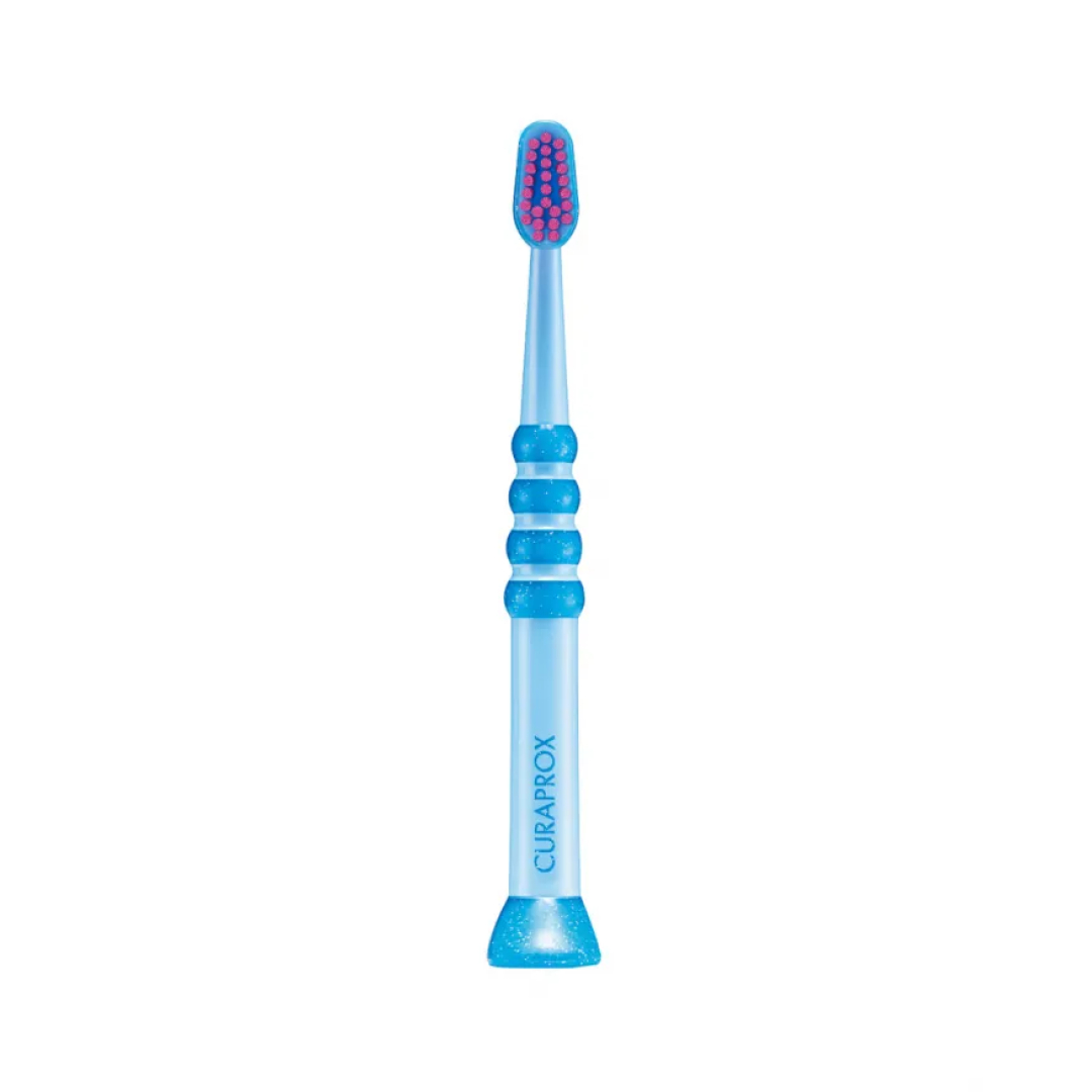 Зубна щітка дитяча Curaprox baby 0-4 років Блакитна з рожевим
