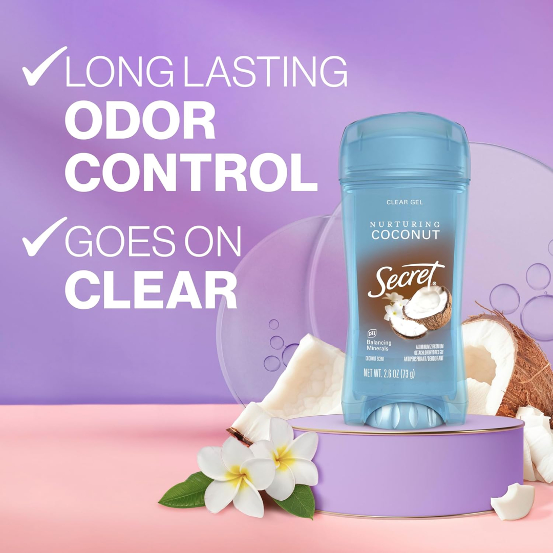 Дезодорант антиперспірант гелевий Secret Nurturing Coconut Scent прозорий, 73 г