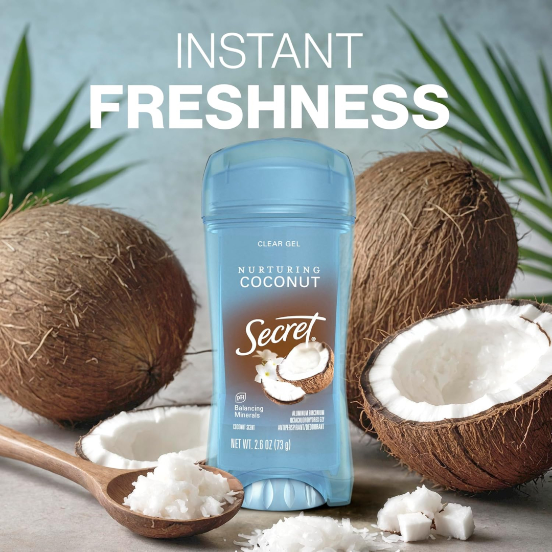 Дезодорант антиперспірант гелевий Secret Nurturing Coconut Scent прозорий, 73 г