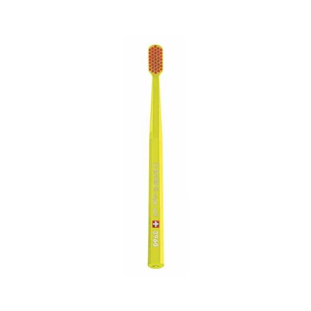 Зубна щітка Curaprox CS 3960 Super Soft супер м'яка лимонна з червоним
