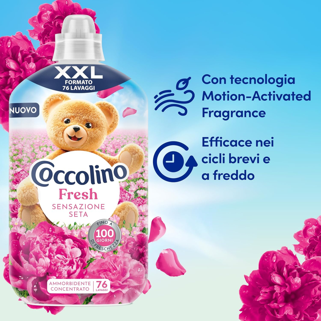 Кондиціонер для білизни концентрований Coccolino Sensatione Seta (76 прань) 1,75 л 
