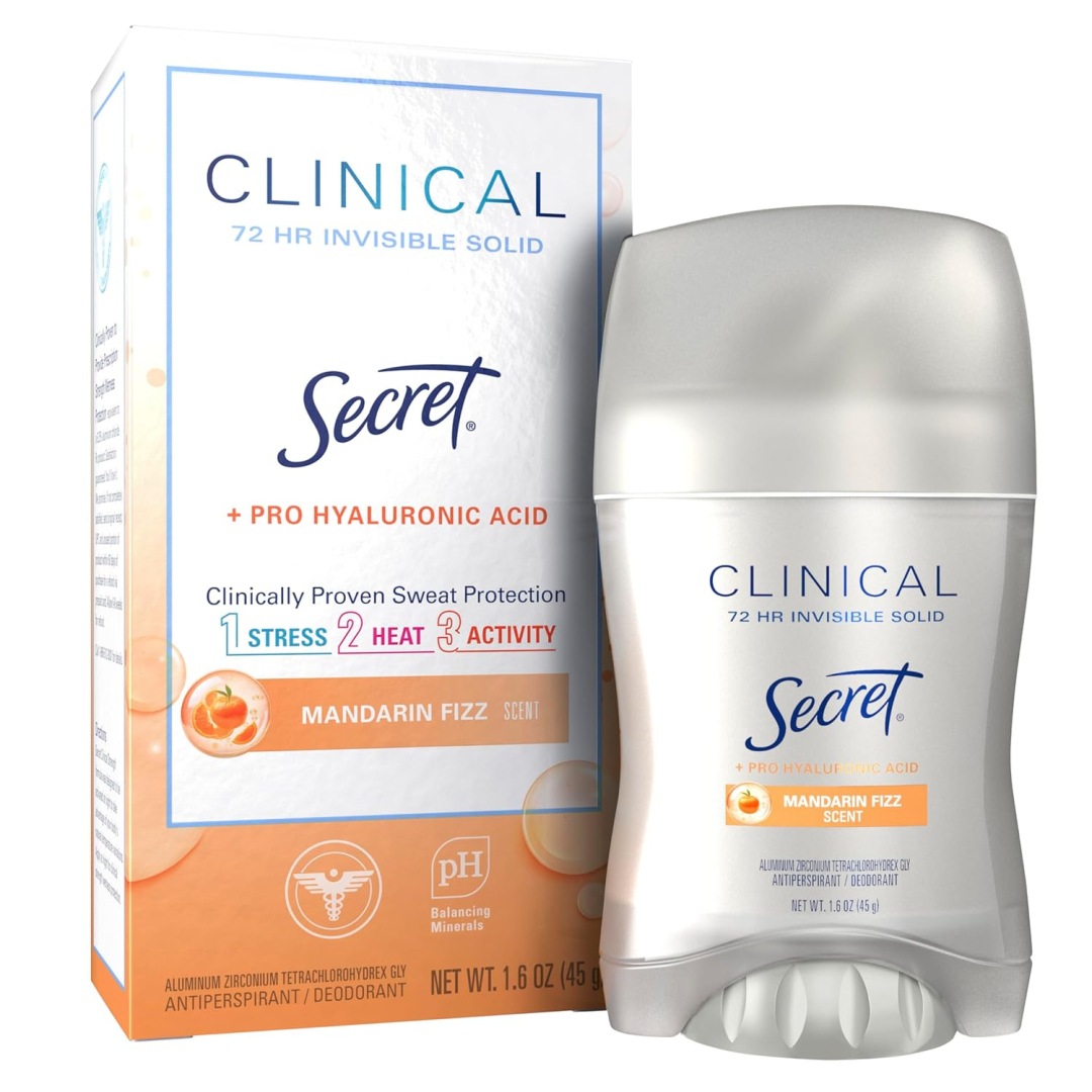 Дезодорант-антиперспірант твердий для жінок Secret Clinical Strength з ароматом мандарина, 45 г