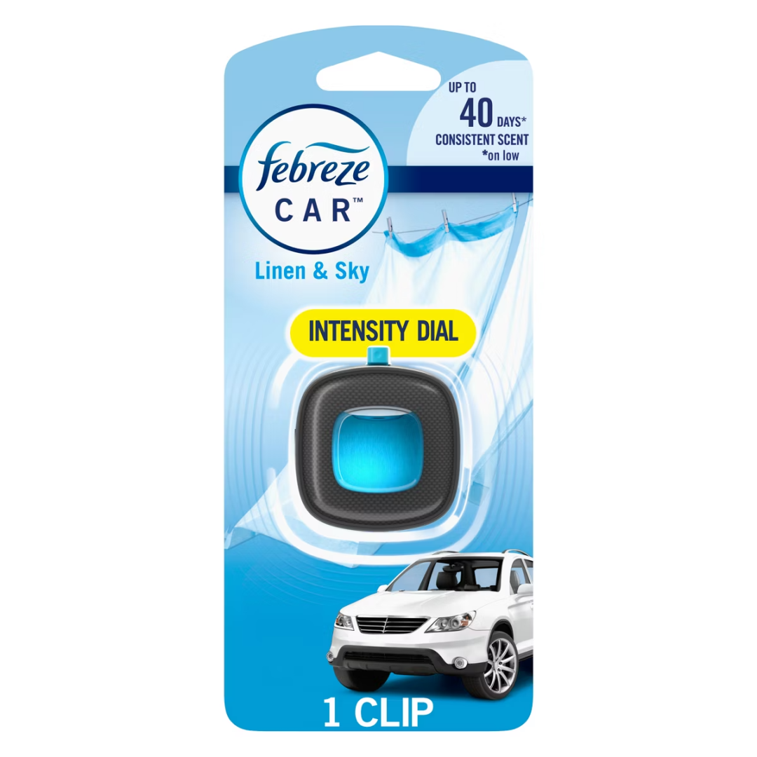 Освіжувач повітря в авто Febreze Auto для вентиляційних отворів автомобіля бавовна та небо, 2 мл