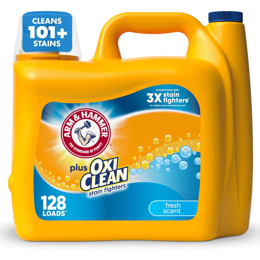 Рідкий засіб для прання  ARM & HAMMER Plus OxiClean (128 прань) 4,92 л