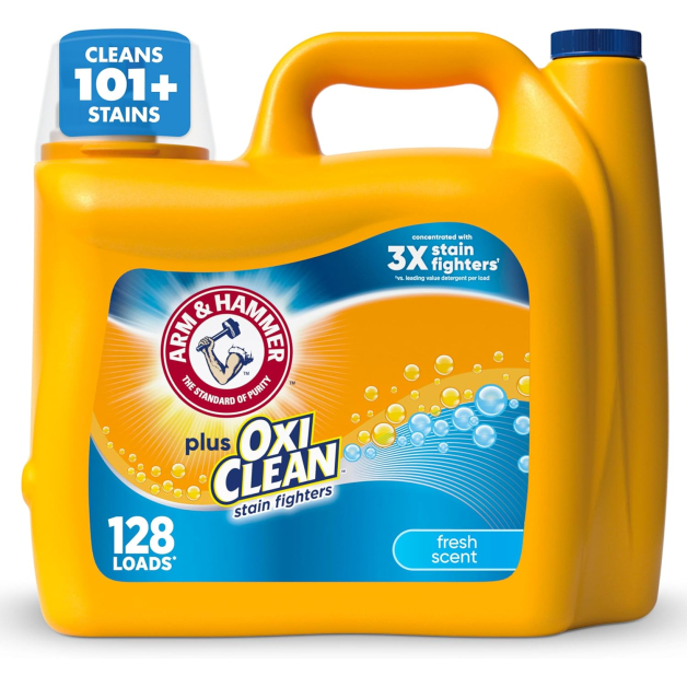 Рідкий засіб для прання  ARM & HAMMER Plus OxiClean (128 прань) 4,92 л