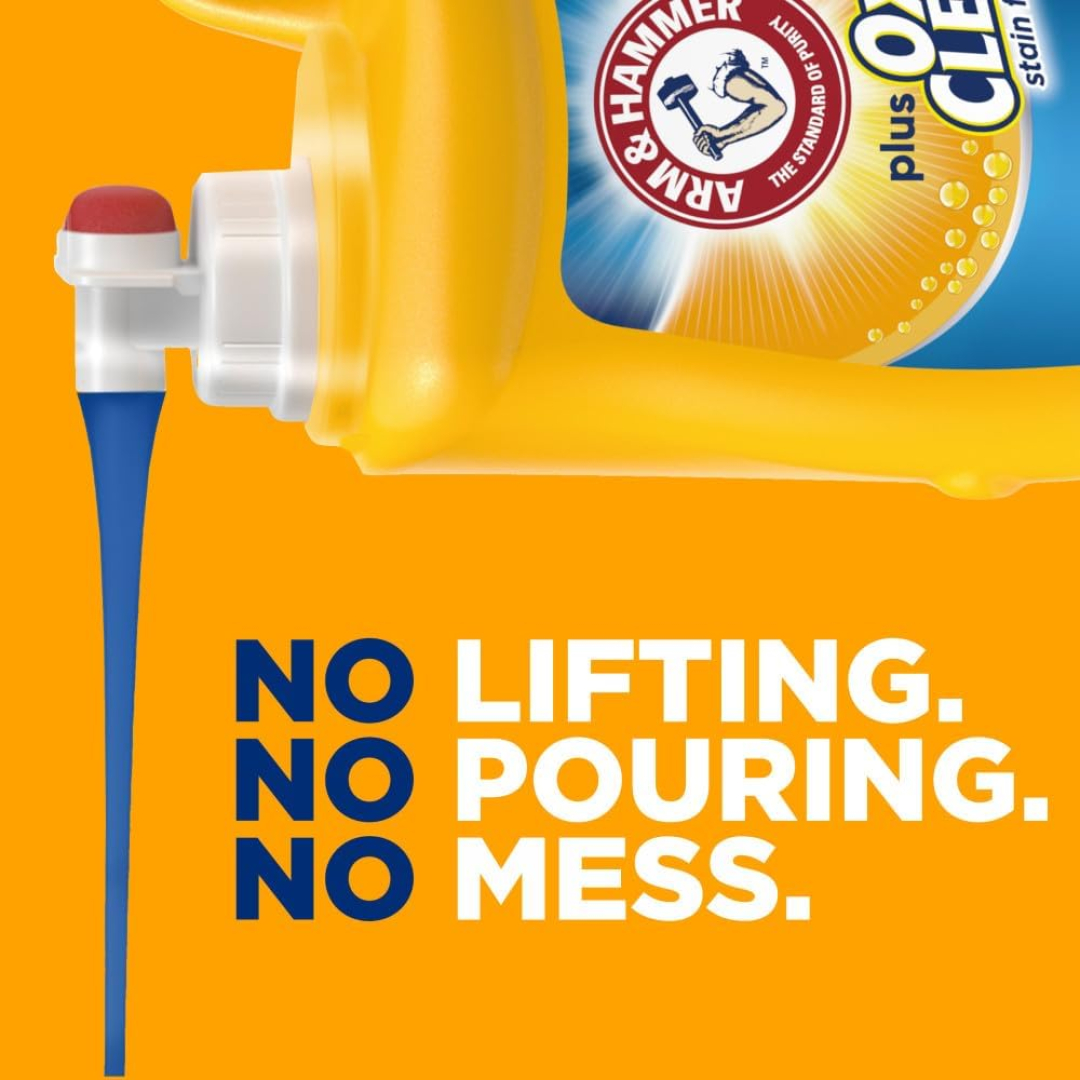 Рідкий засіб для прання  ARM & HAMMER Plus OxiClean (128 прань) 4,92 л