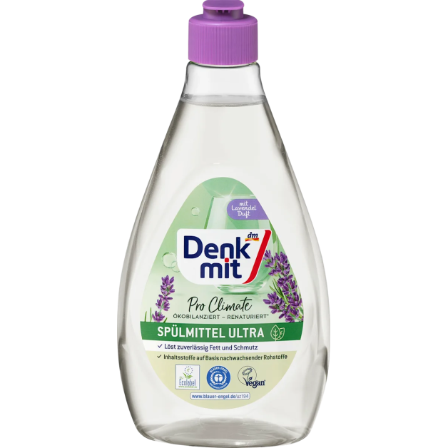 Засіб для миття посуду Denkmit Ultra Pro Climate з ароматом лаванди, 500 мл