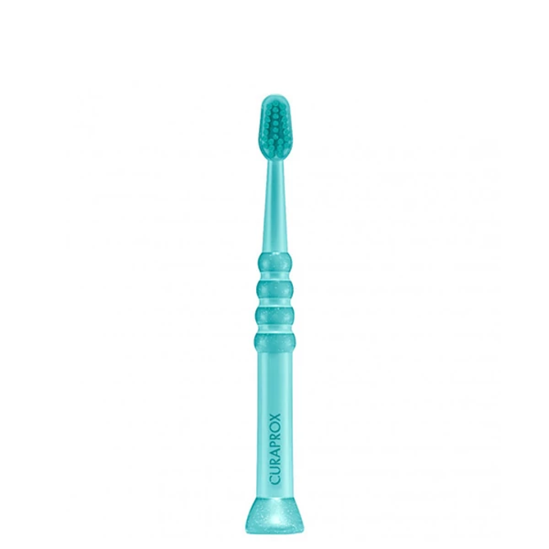Зубна щітка дитяча Curaprox baby 0-4 років бірюзовий на присосці
