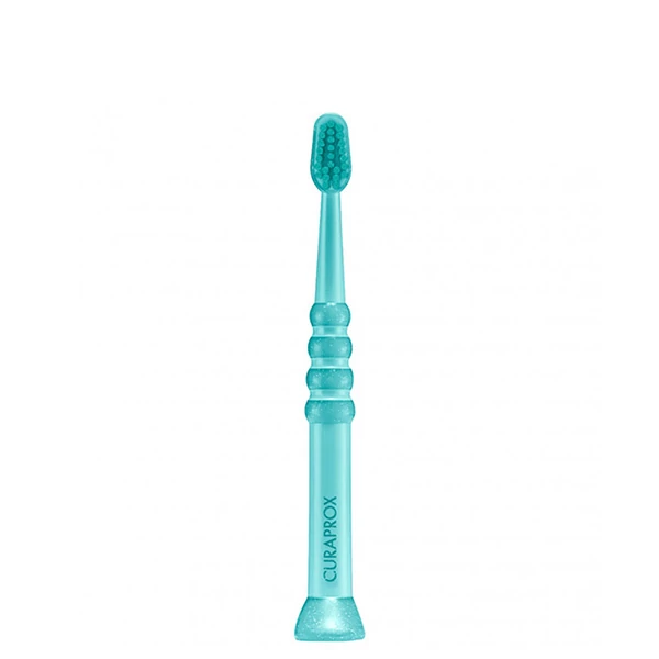 Зубна щітка дитяча Curaprox baby 0-4 років бірюзовий на присосці
