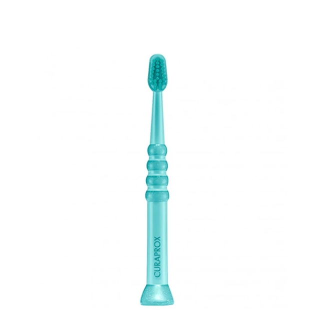 Зубна щітка дитяча Curaprox baby 0-4 років бірюзовий на присосці