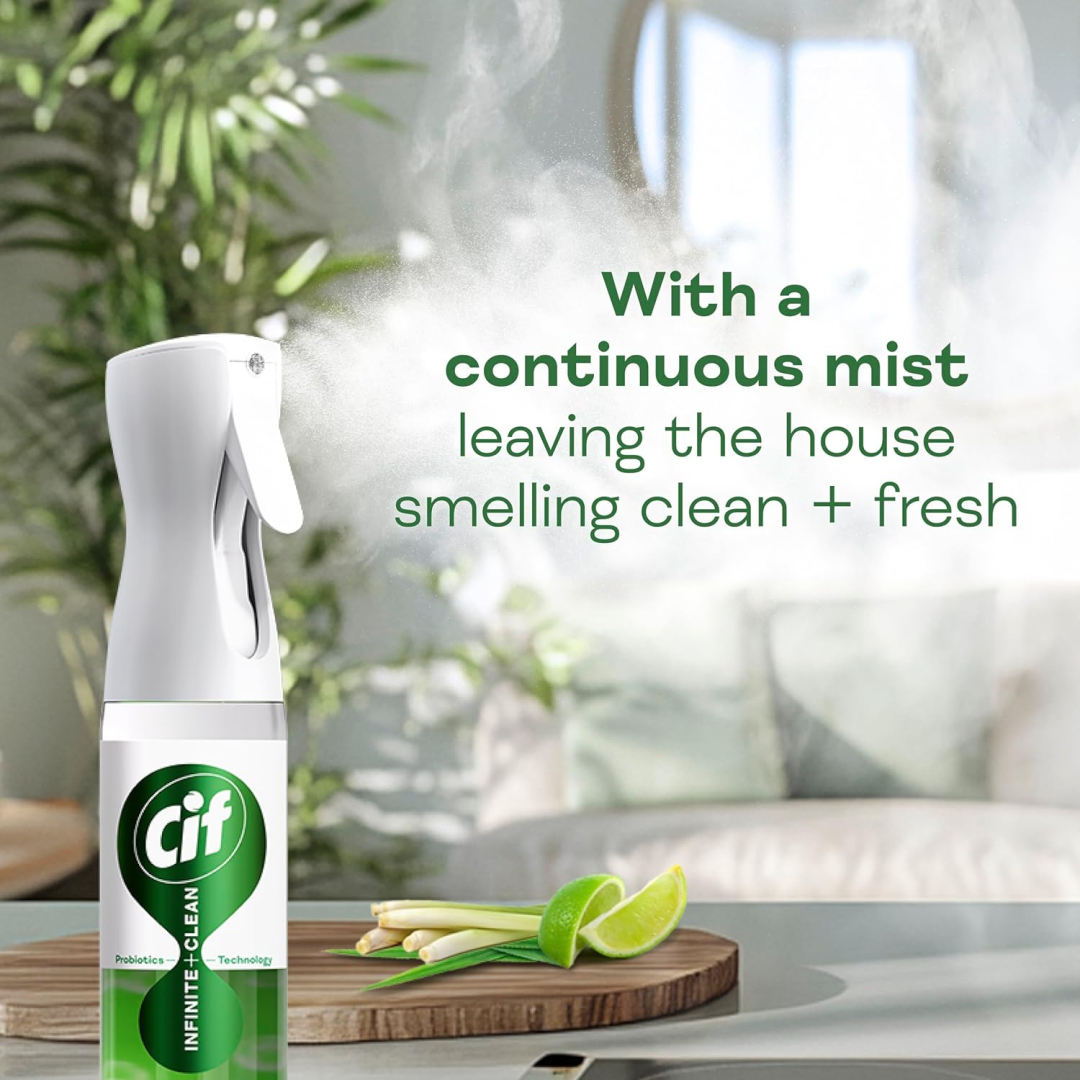 Універсальний засіб для чищення Cif Infinite Clean Sensitive Lime & Lemongrass з пробіотичною технологією, 280 мл