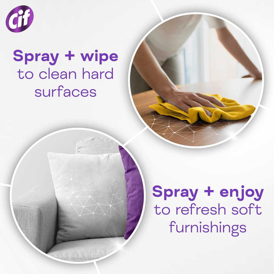 Універсальний засіб для чищення Cif Infinite Clean Sensitive Lavender & Eucalyptus з пробіотичною технологією, 280 мл
