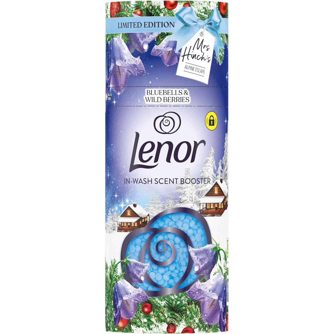 Гранульований кондиціонер з ароматом блакитних дзвіночків та лісових ягід Lenor Bluebells & Wild Berries Mrs Hinch’s Alpine Escape Limited Edition, 155 г