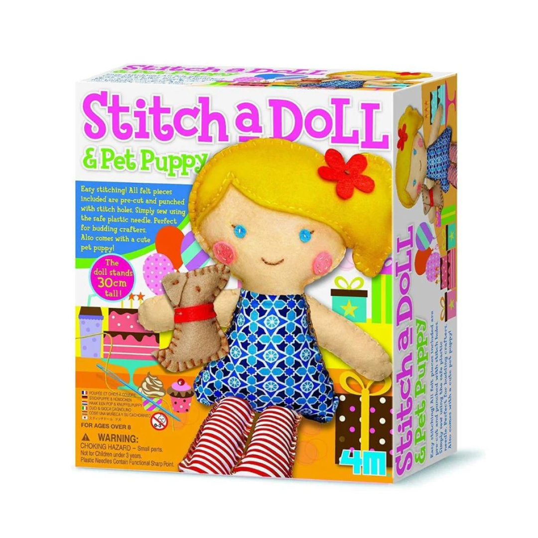 Набір для творчості шиття іграшки 4M Лялька з цуценям