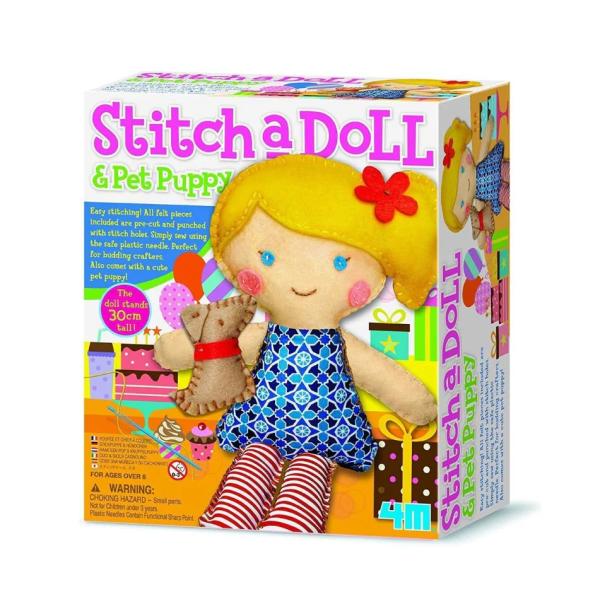 Набір для творчості шиття іграшки 4M Лялька з цуценям