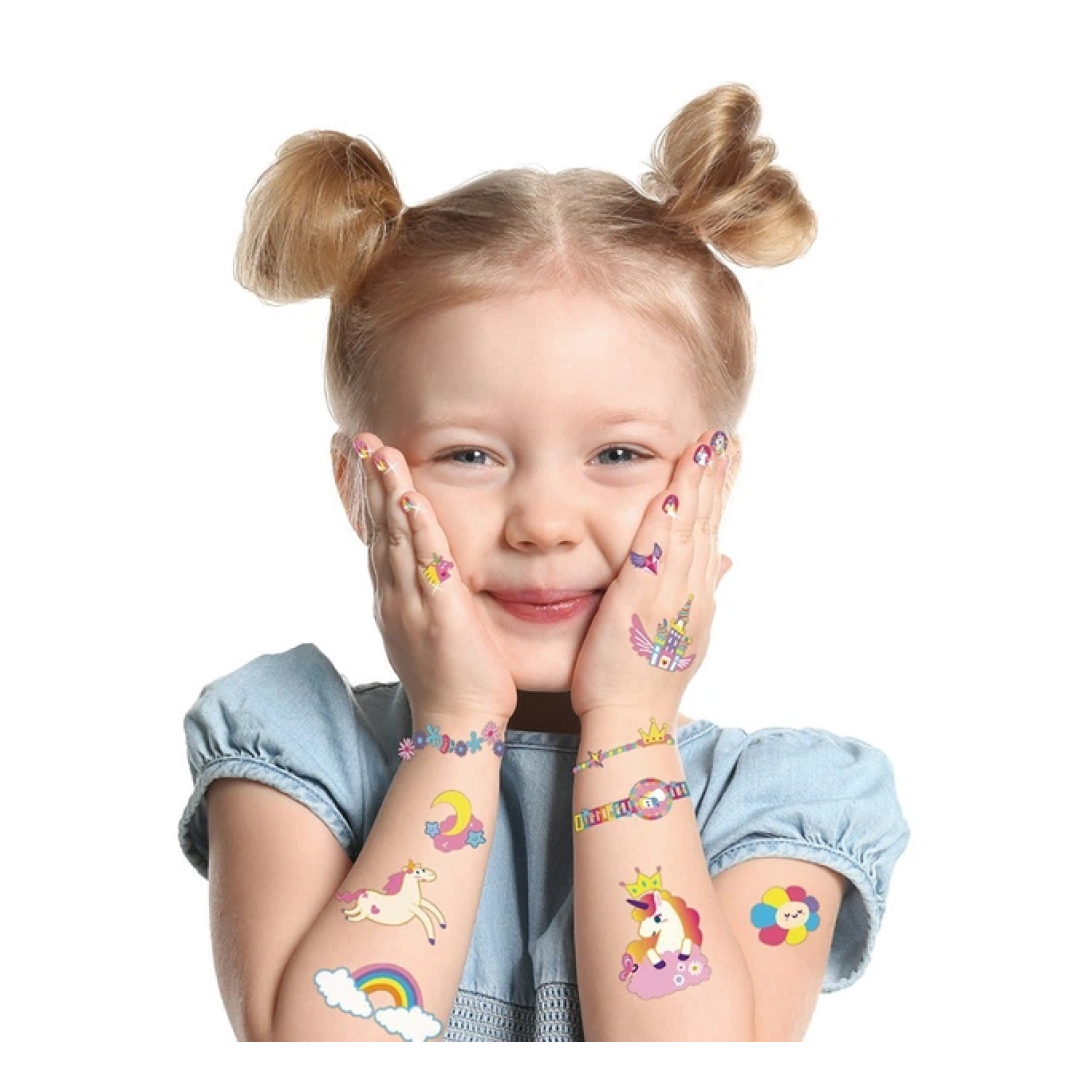 Набір наліпок на тіло та нігті AVENIR "Єдинороги", 260 наліпок