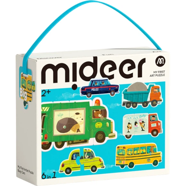 Мій перший пазл 6 в 1 Mideer Міський транспорт