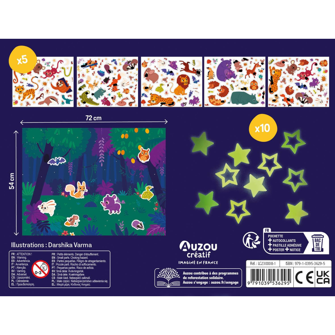 Мої 200 флуоресцентни наліпок Auzou