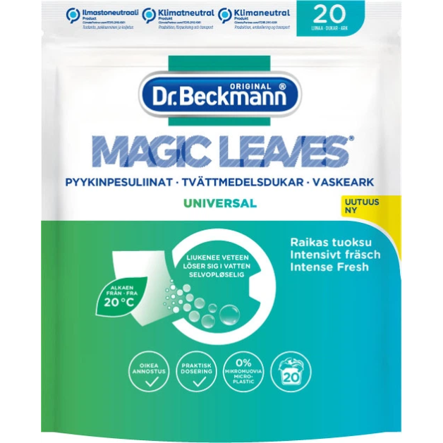Серветки для прання Універсальні Dr. Beckmann Magic Leaves, 20 шт