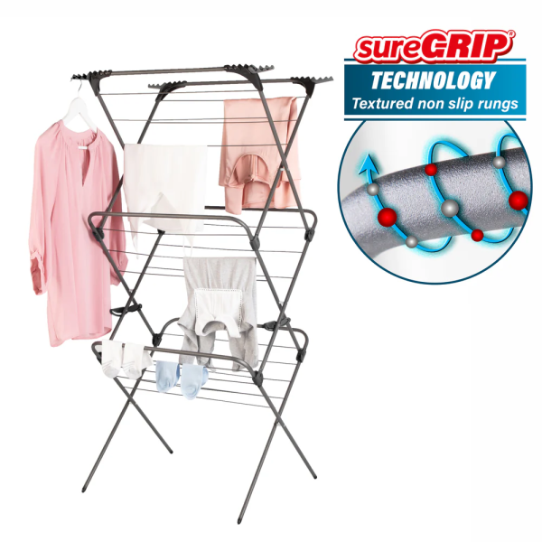 Сушарка для одягу з антислизьким покриттям 21 м Minky Premium sureGRIP® 3 Tier Airer