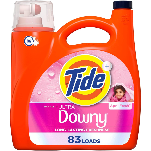 Рідкий засіб для прання Tide Plus Boost of Ultra Downy Liquid Laundry Detergent April Fresh Scent (83 прання) 3,46 л