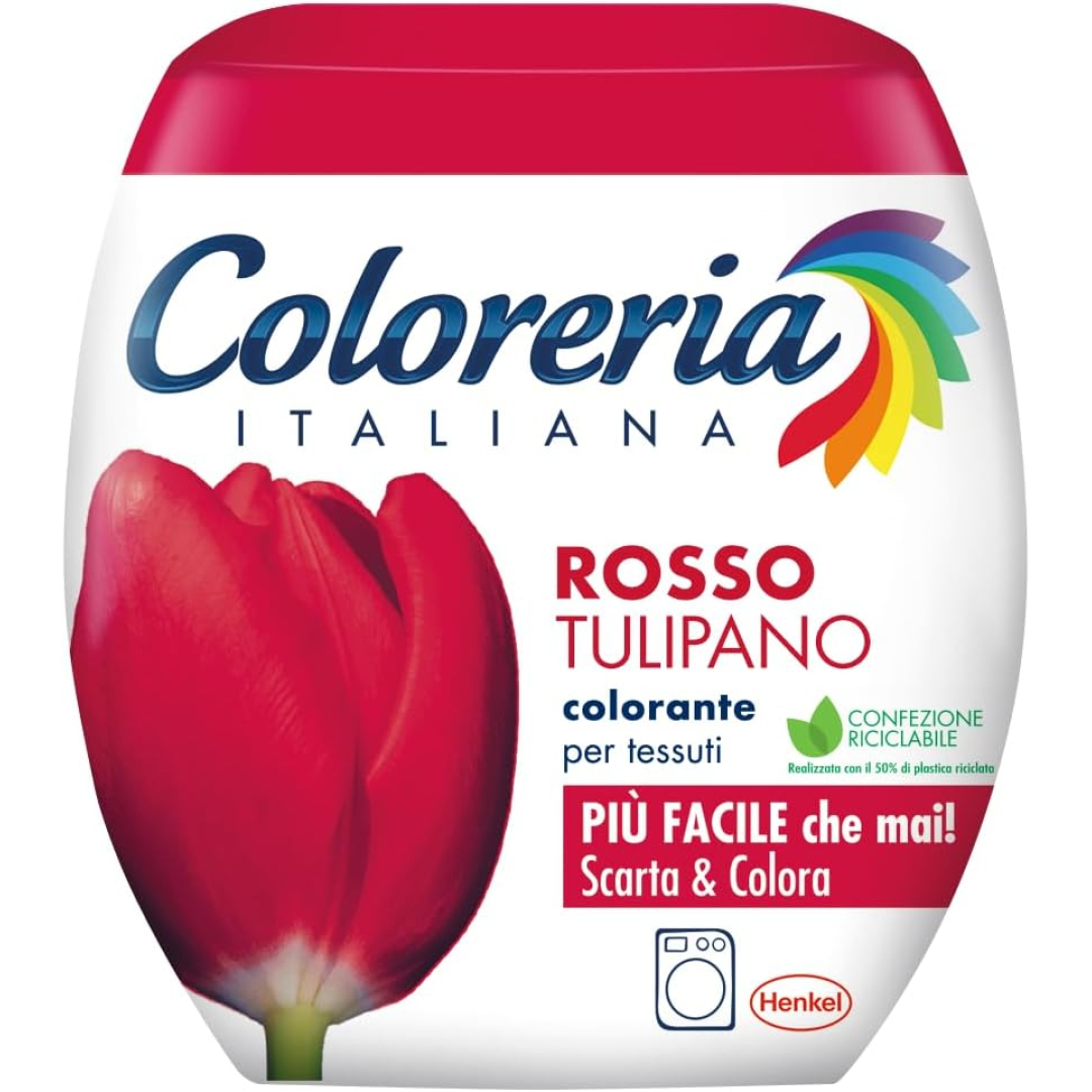 Фарба для одягу червоний тюльпан Coloreria Rosso Tulipano Coloreria Italia, 350 г