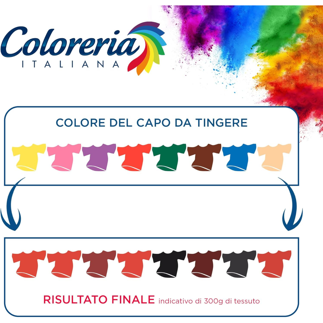Фарба для одягу червоний тюльпан Coloreria Rosso Tulipano Coloreria Italia, 350 г