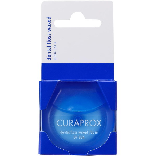 Зубна нитка Curaprox вощена з ароматом м'яти, 50 м