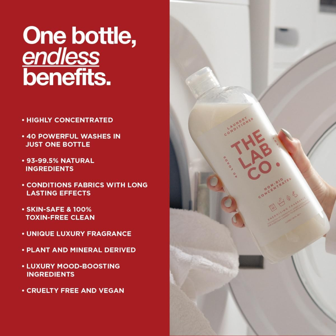 Кондиціонер та пом'якшувач для білизни The Lab Co. Енергетичний аромат Energising Fabric Conditioner (40 прань), 1 л