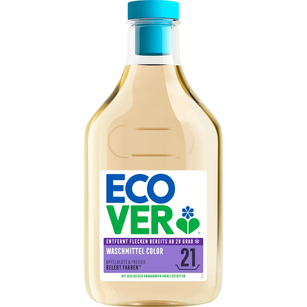 Рідкий засіб для прання ECOVER для кольорової білизни Квіти яблуні та фрезія (21 прання), 750 мл