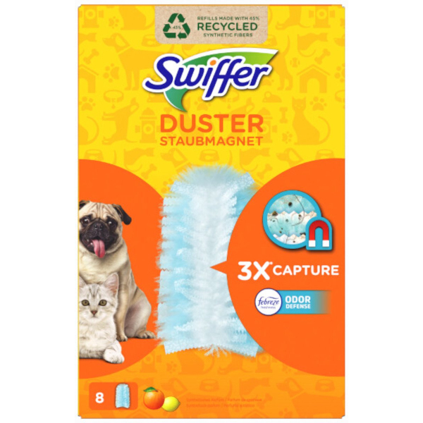 Змінні насадки для щітки Swiffer Duster з ароматом лимону, 8 шт